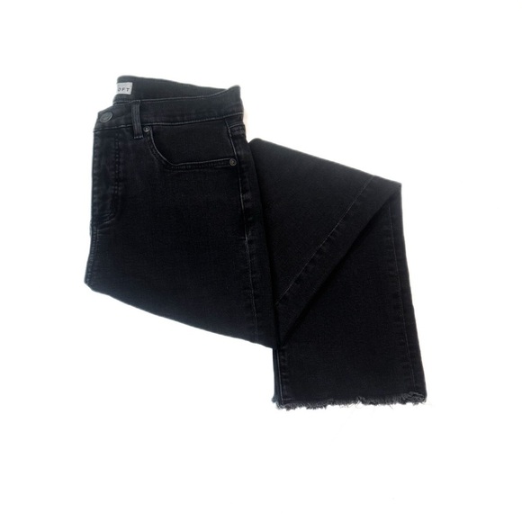 Ann Taylor Loft raw hem high waist straight crop raw hem ❤️ - Picture 2 of 8